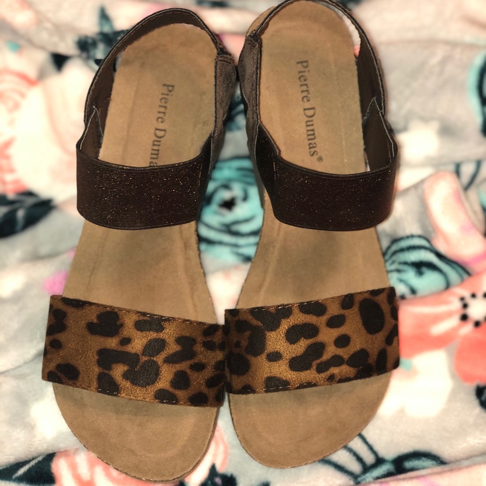 pierre dumas cheetah print wedges - Picture 3 of 3